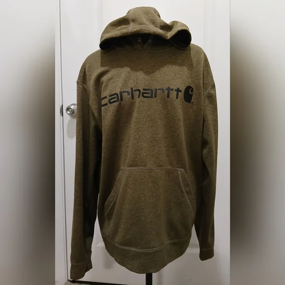 Men's‎ Carhartt Olive Green Hoodie - Picture 3 of 12